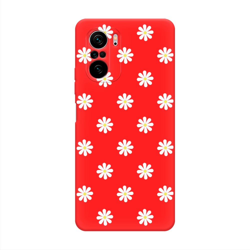 

Матовый силиконовый чехол "Маленькие ромашки" на Xiaomi Poco F3, 310153-1