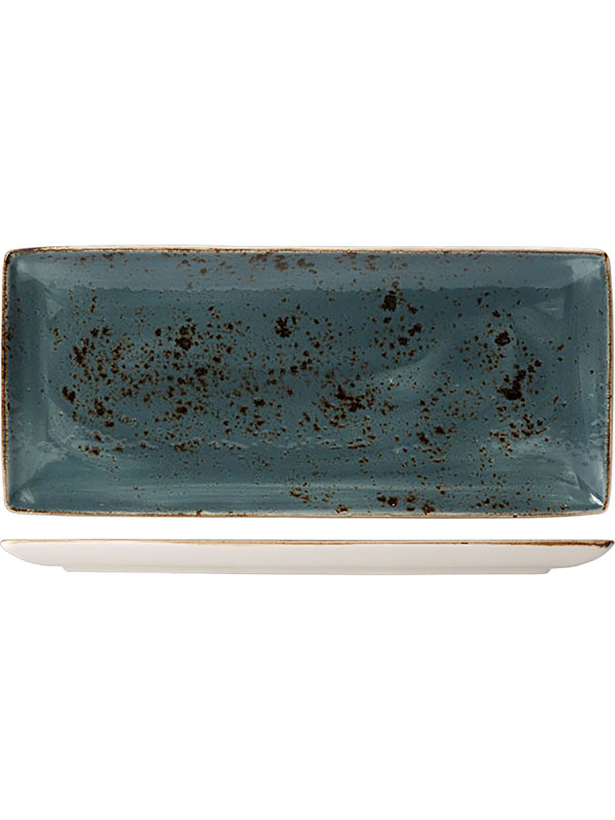 

Блюдо прямоугольное Steelite Craft Blue фарфоровое 37x16 см синее