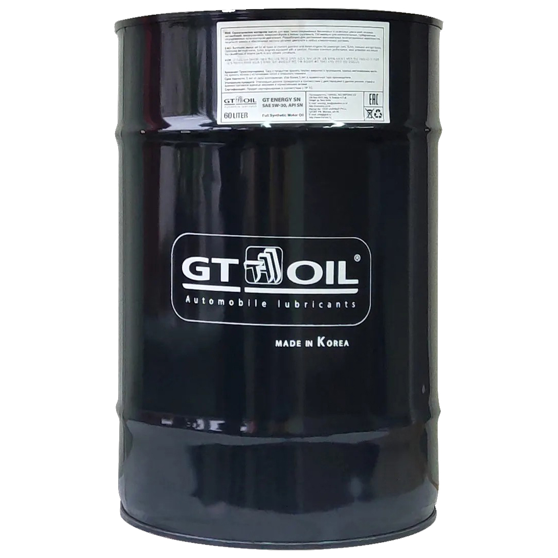 

GT OIL 8809059408926 Масло моторное GT Energy SN, SAE 5W30, API SN, 60 л () 1шт