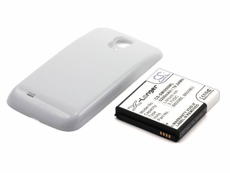 Усиленный аккумулятор для Samsung GT-i9500 Galaxy S4 (белый)