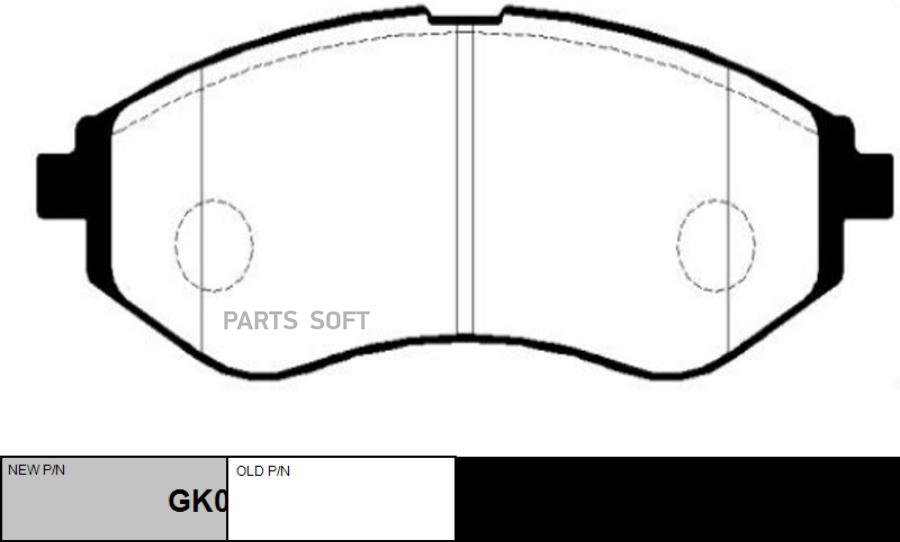 

Колодки CHEVROLET Aveo (T200,T250) 1шт CTR CKKD-11