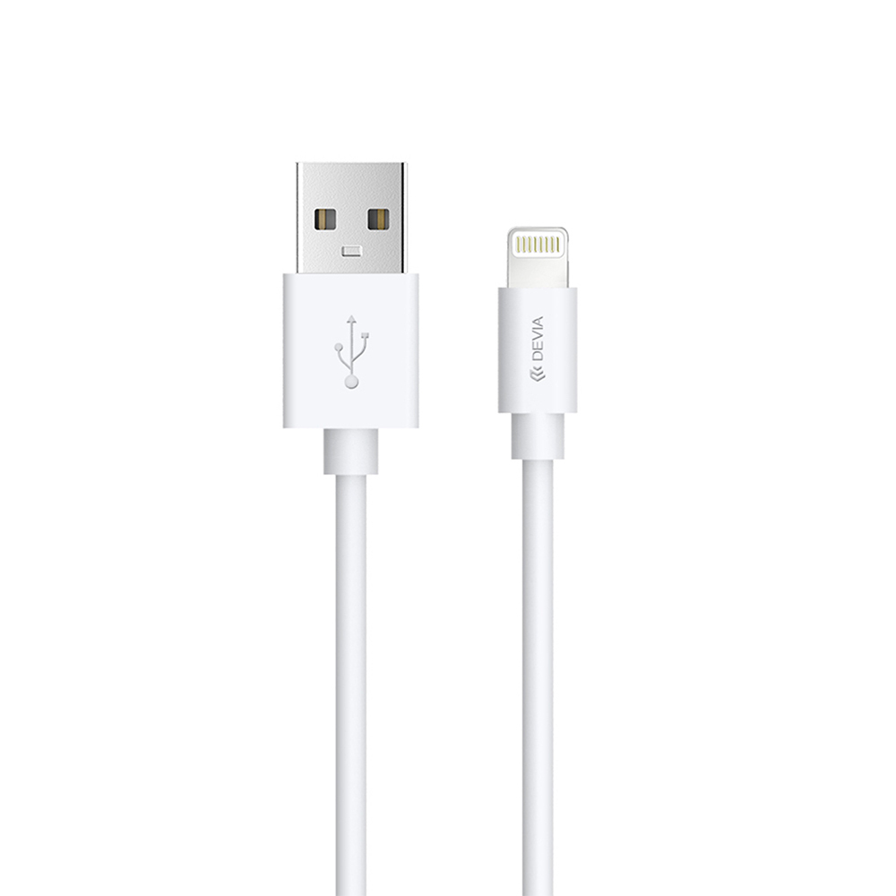 фото Кабель devia kintone cable for lightning v2 (5v 2.1a. 1m) - white