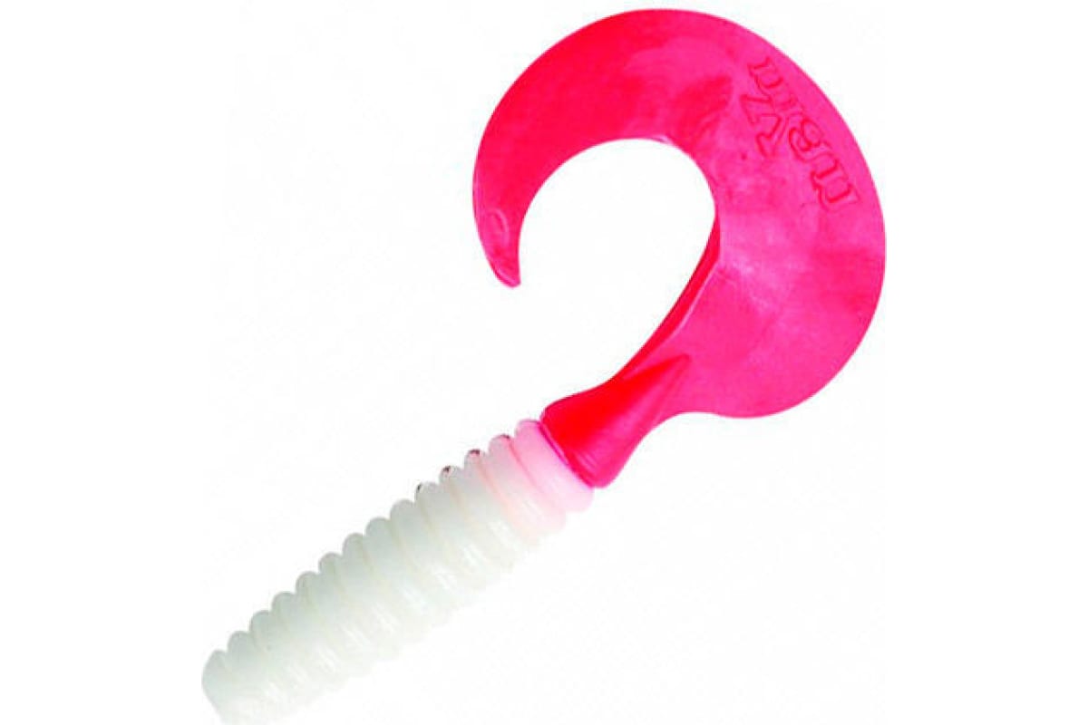 

Твистер YAMAN PRO Spiral, р.4 inch, цвет #05 - White red tail (уп.5 шт), Красный;белый