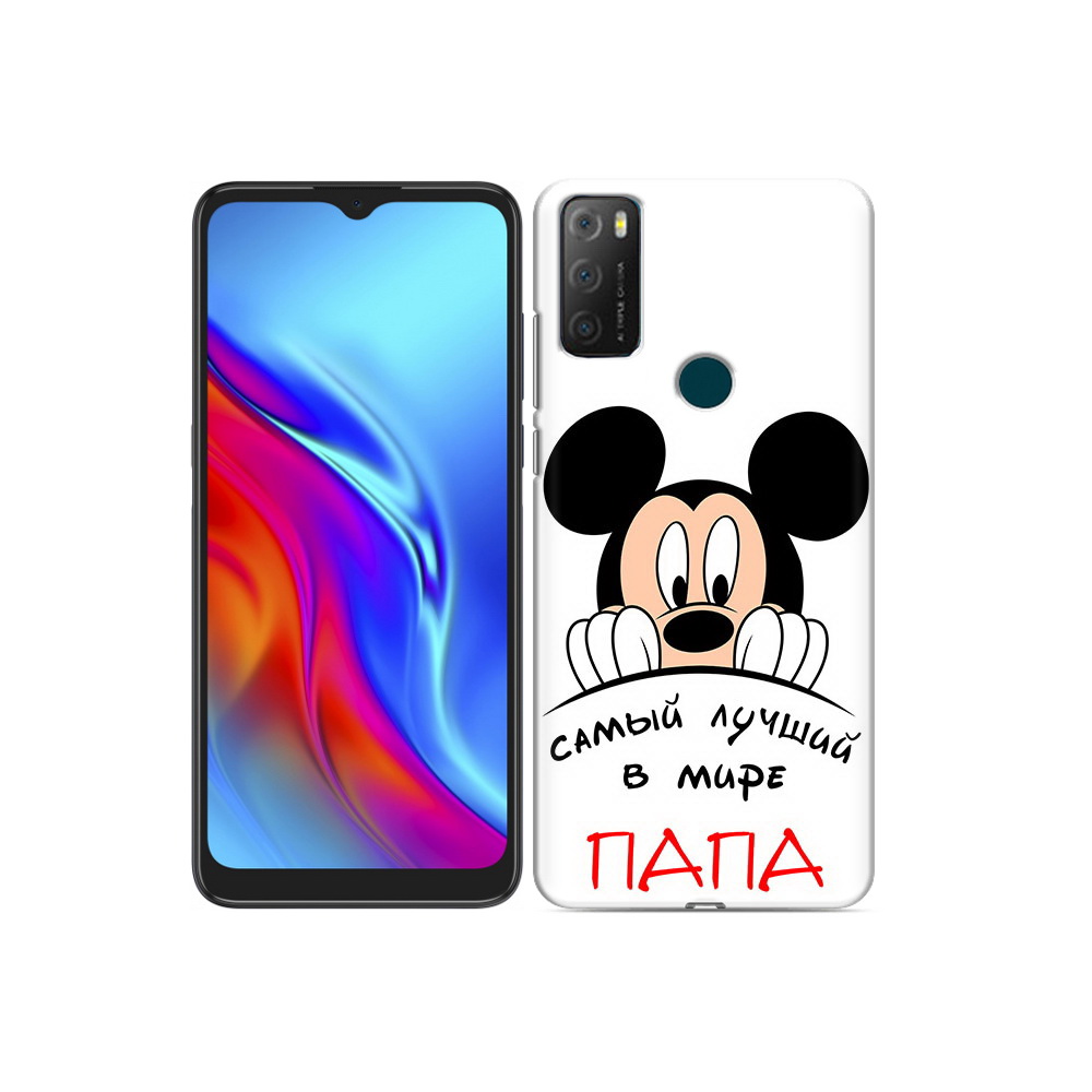 

Чехол MyPads Tocco для TCL 20e Самай лучший папа Микки Маус, Прозрачный, Tocco