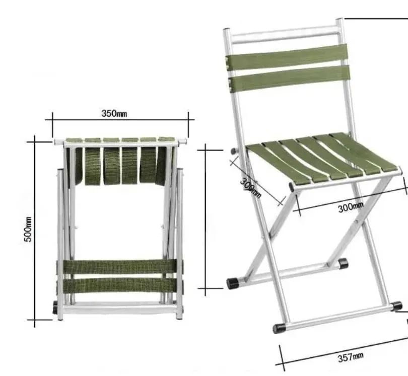 фото Стул складной со спинкой туристический 30х29х42 см (зелёный) nobrand