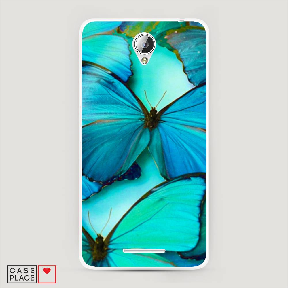 фото Чехол awog "неоновые бабочки" для lenovo a5000