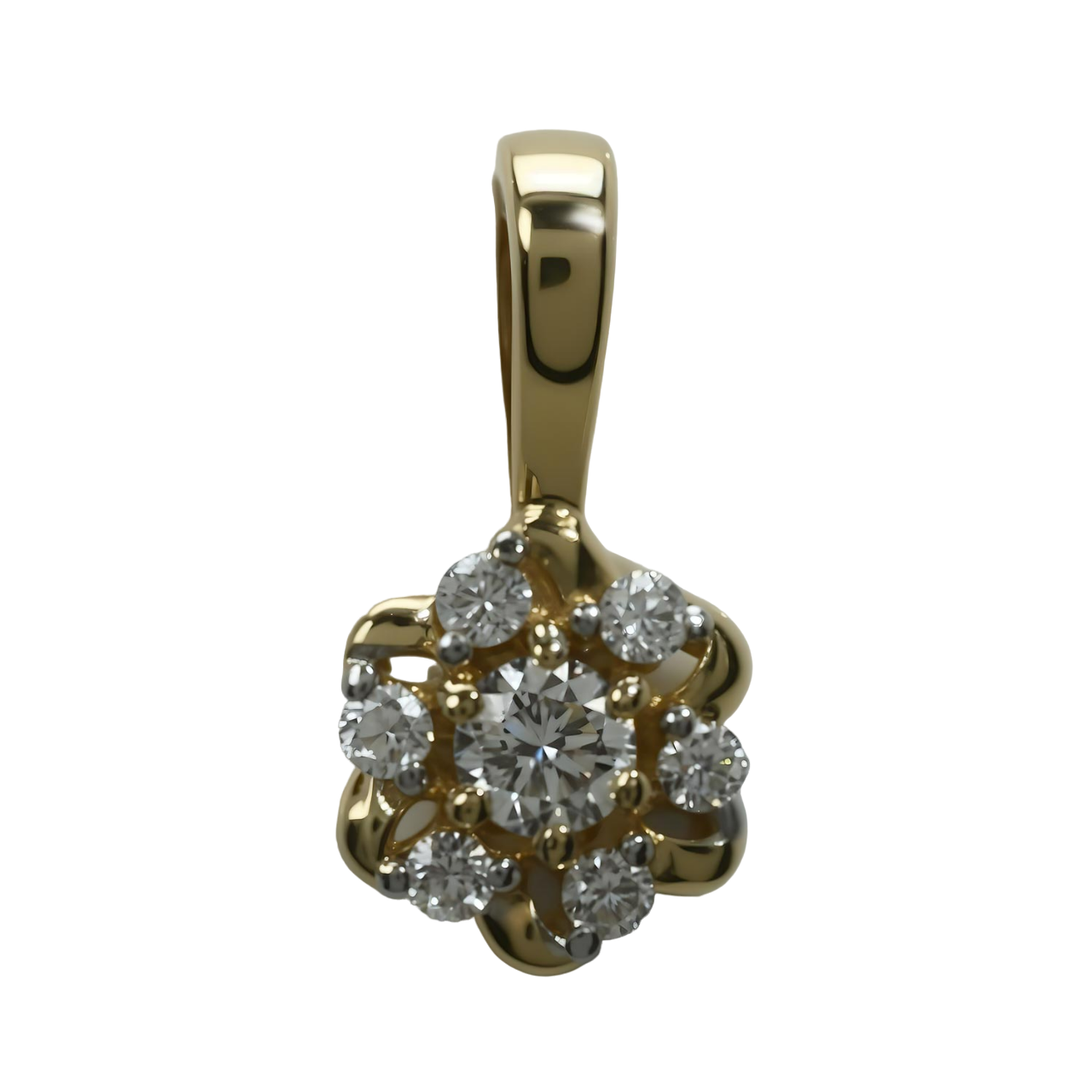 Кулон из желтого золота с бриллиантом Vesna jewelry 31681-351-00-00
