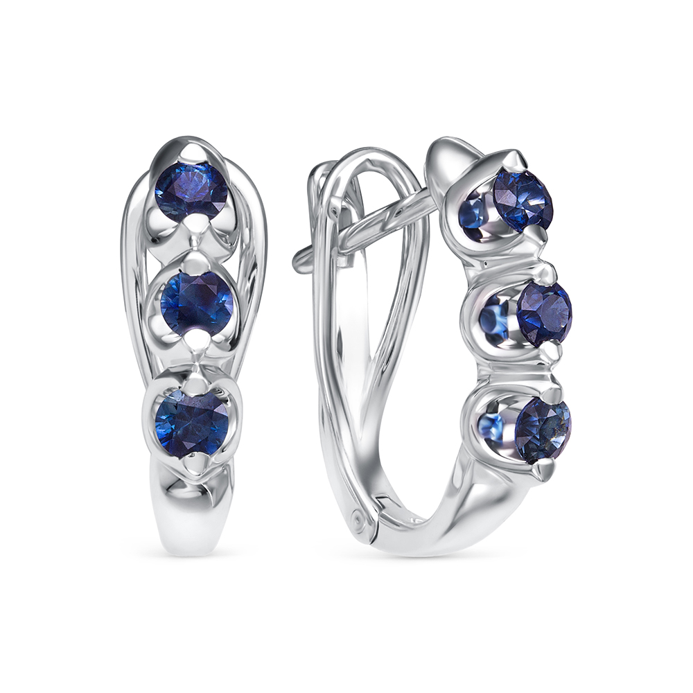 

Серьги из белого золота с сапфиром Vesna jewelry 2839-251-10-00, 2839-251-10-00