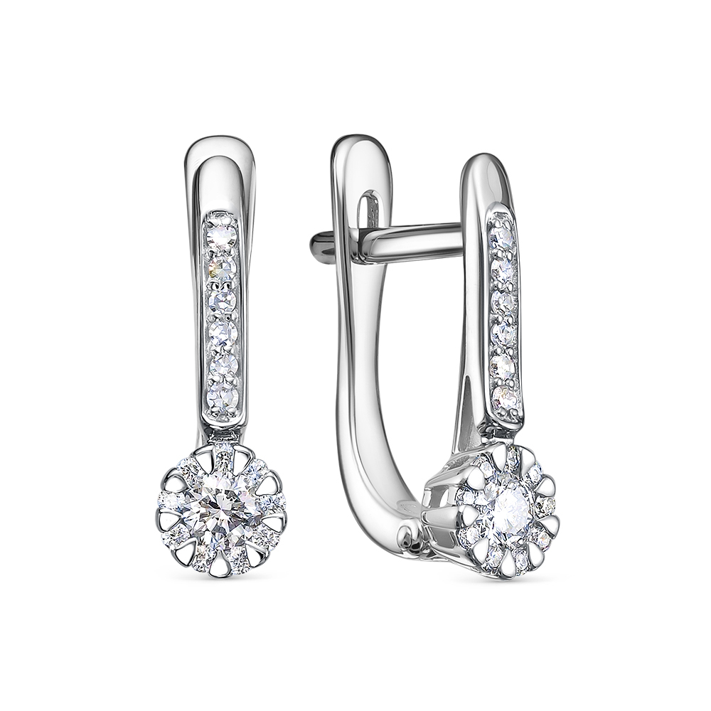 

Серьги из белого золота с бриллиантом Vesna jewelry 21602-251-46-00, 21602-251-46-00