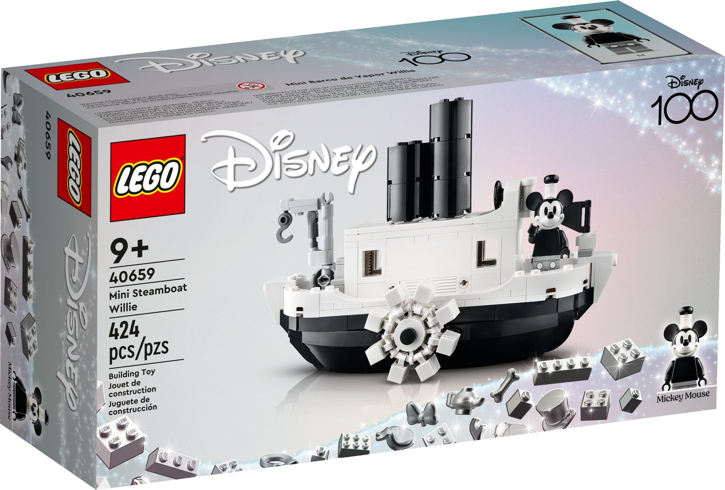 

Конструктор Lego 40659 Disney Мини пароходик Вилли, 424 детали, Мини пароходик Вилли