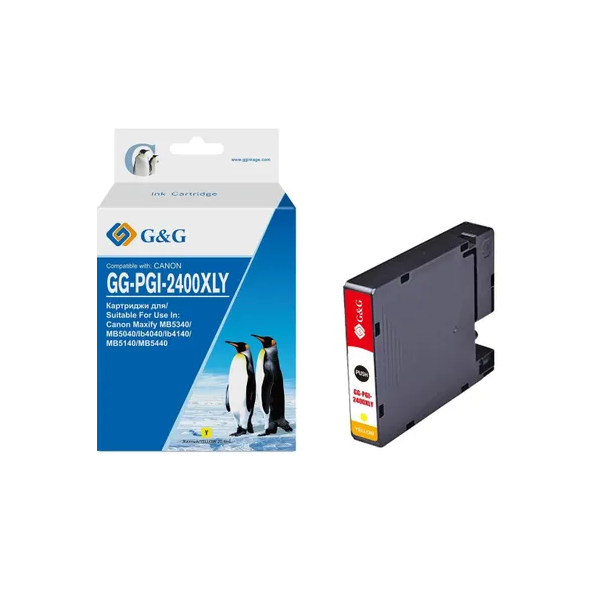 

Картридж для струйного принтера G&G GG-PGI-2400XLY (GG-PGI-2400XLY) желтый, совместимый, GG-PGI-2400XLY