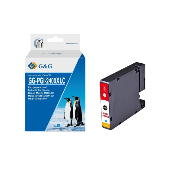

Картридж для струйного принтера G&G GG-PGI-2400XLC (GG-PGI-2400XLC) голубой, совместимый, GG-PGI-2400XLC