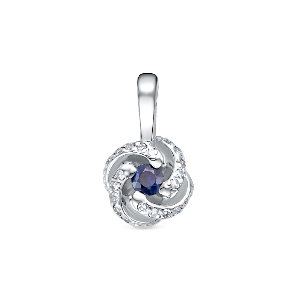 

Кулон из белого золота с сапфиром и бриллиантом Vesna jewelry 31680-251-13-00, 31680-251-13-00