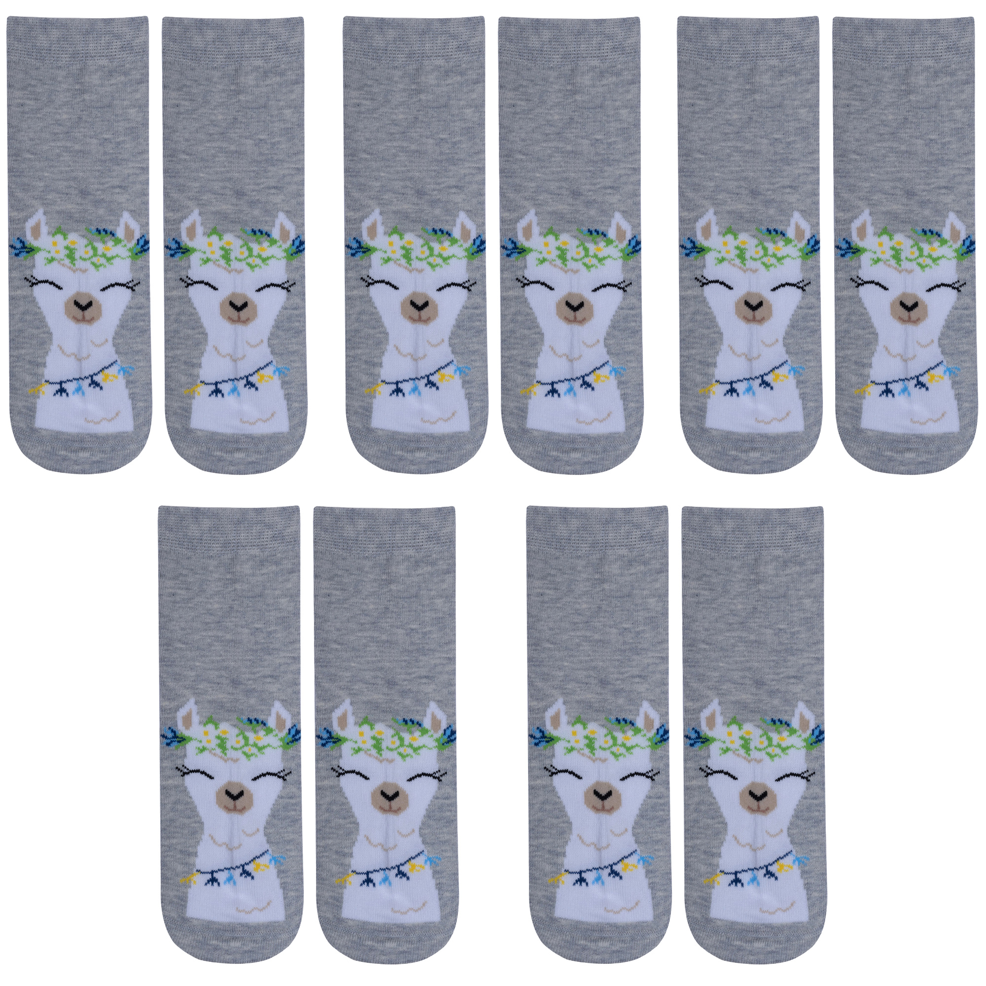 

Носки для девочек Rusocks 5-Д3-13159_14-16 цв. серый; белый р. 24, 5-Д3-13159