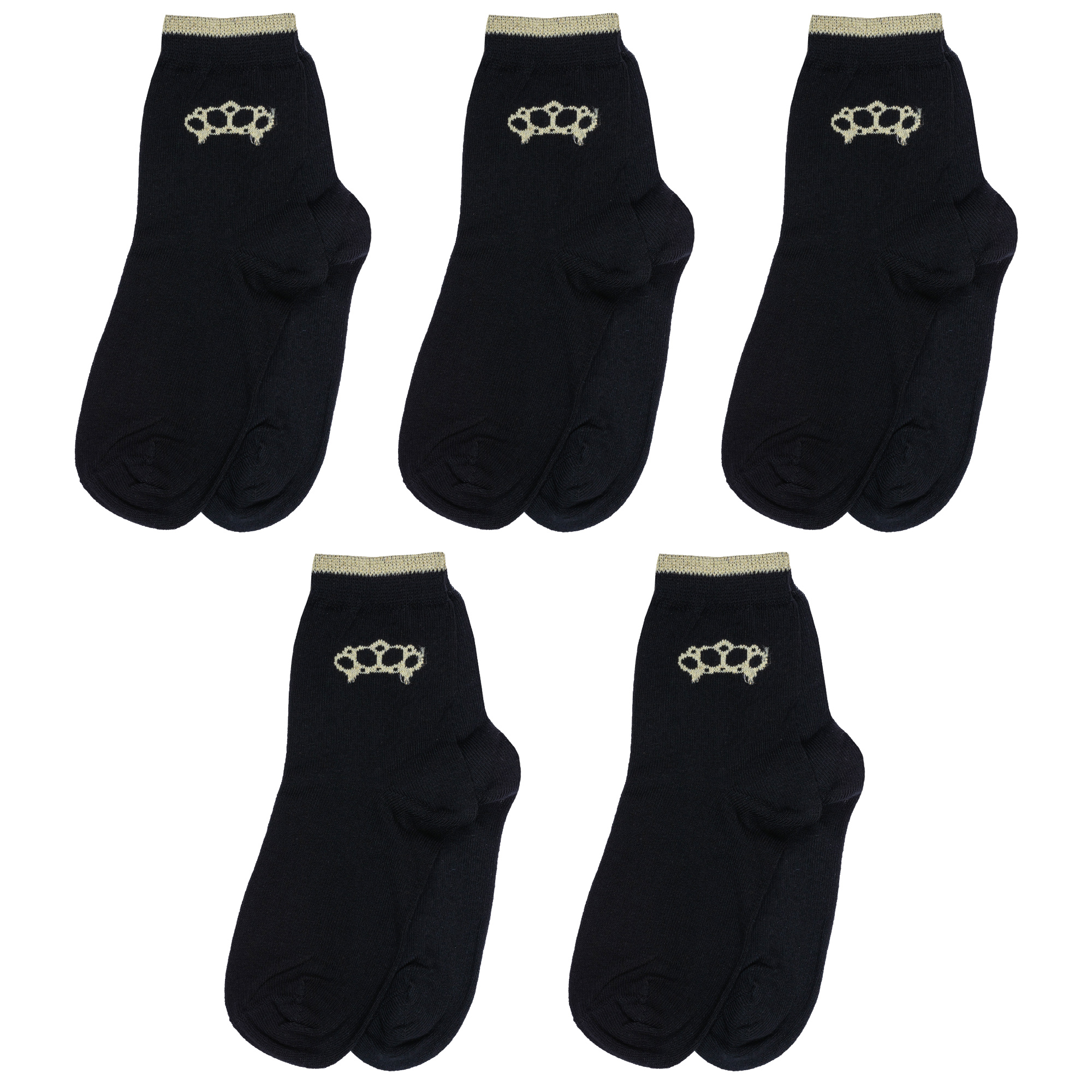 

Носки для девочек Rusocks 5-Д3-13156 цв. черный; золотистый р. 20-22, 5-Д3-13156