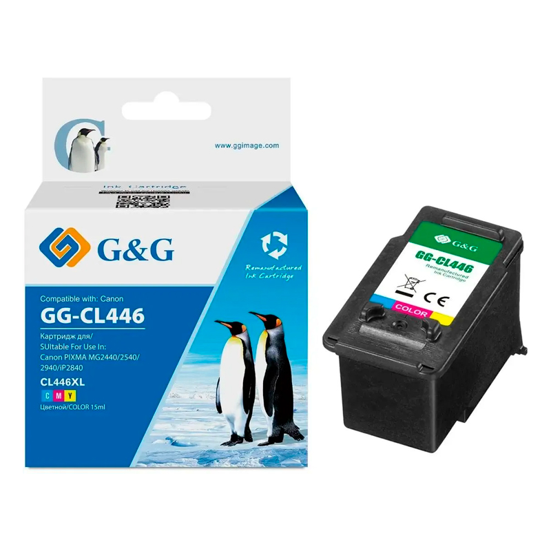 

Картридж для струйного принтера G&G (GG-CL446) многоцветный, совместимый
