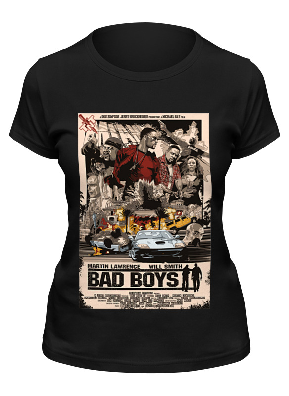 

Футболка женская Printio Плохие парни (bad boys) черная S, Черный, Плохие парни (bad boys)