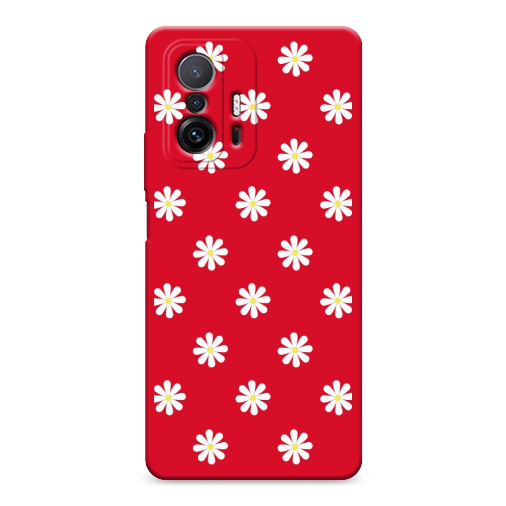 

Матовый силиконовый чехол "Маленькие ромашки" на Xiaomi Mi 11T Pro, 313753-1
