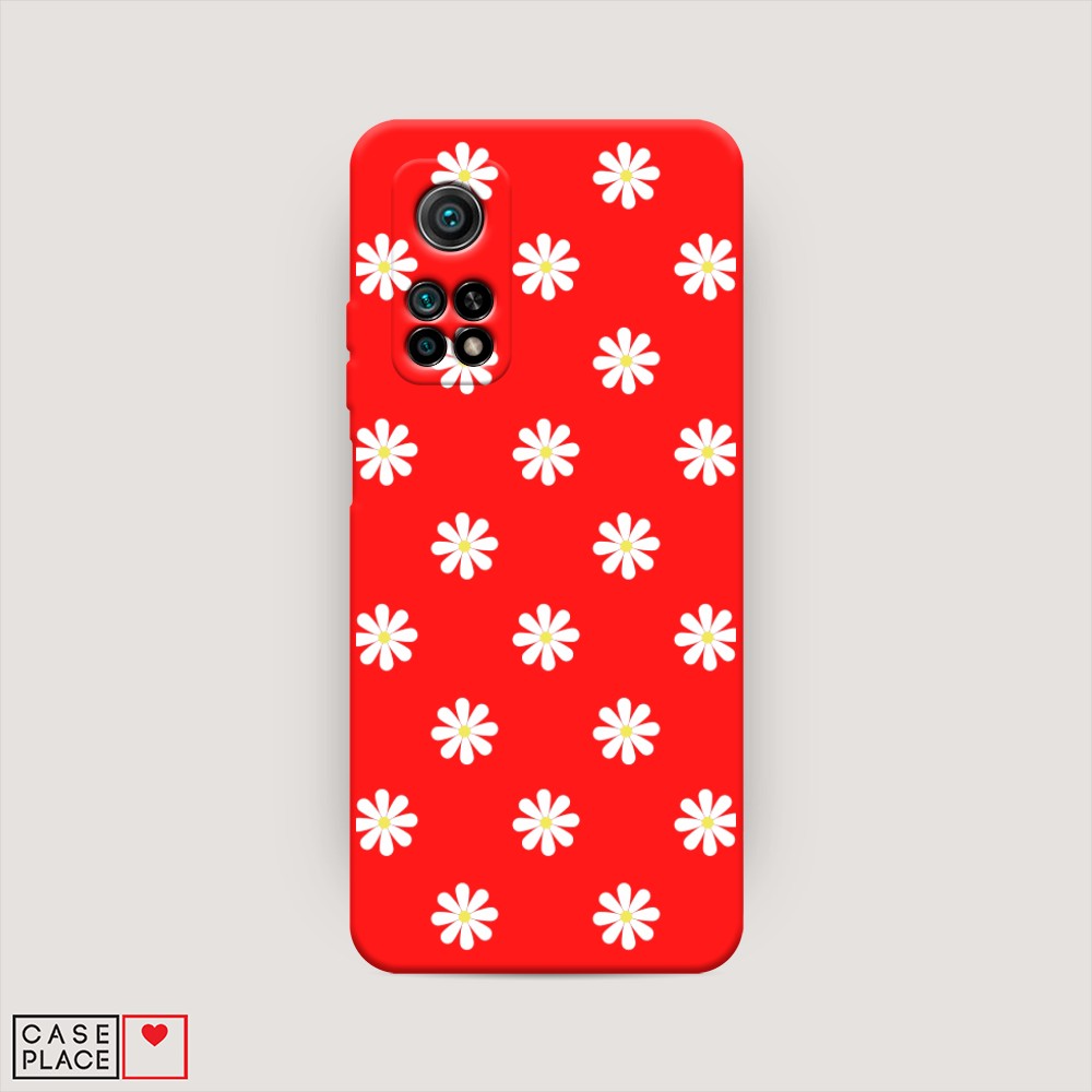 

Матовый силиконовый чехол "Маленькие ромашки" на Xiaomi Mi 10T, 39353-1