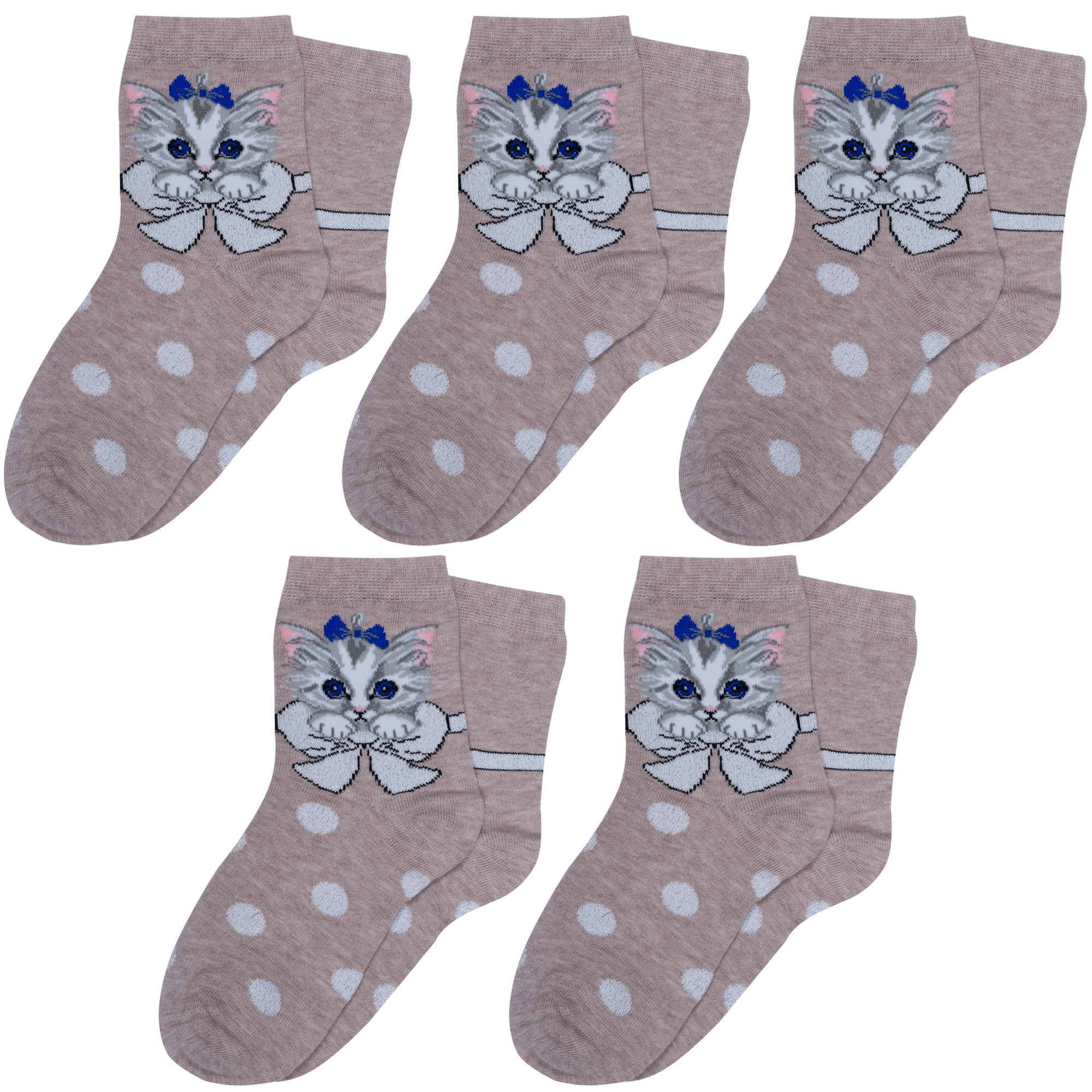 

Носки для девочек Rusocks 5-Д3-13030 цв. бежевый; белый р. 20-22, 5-Д3-13030