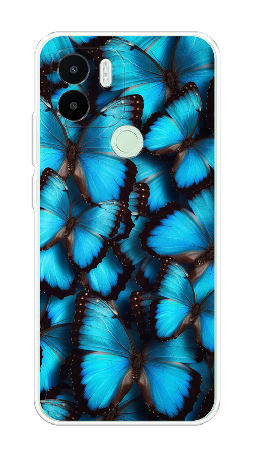 

Чехол на Xiaomi Redmi A1+/Redmi A2+/C51/C50 "Тропическая бабочка 2", Голубой;черный, 318550-1