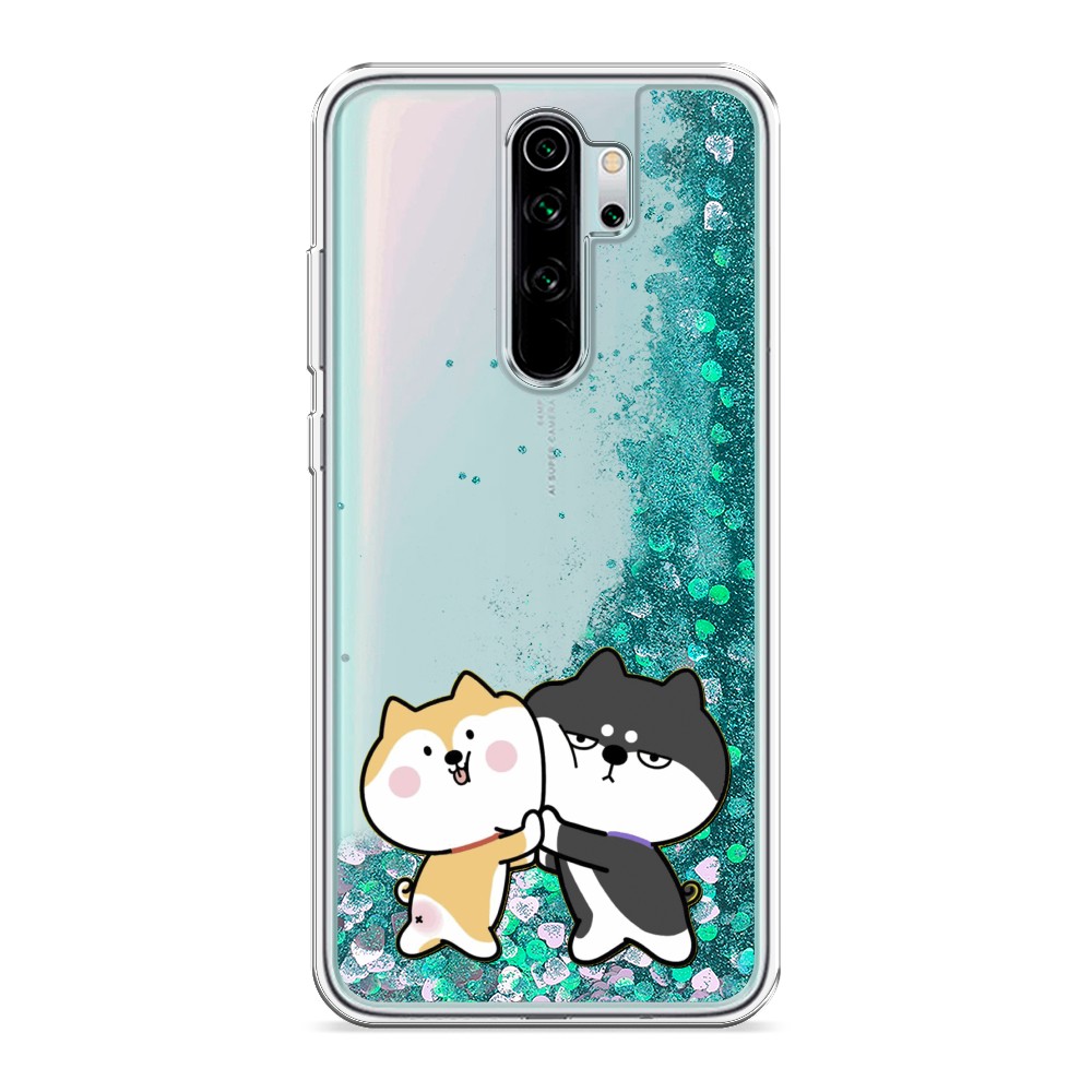 

Жидкий чехол с блестками "Обнимашки акита" на Xiaomi Redmi Note 8 Pro, 36695-1