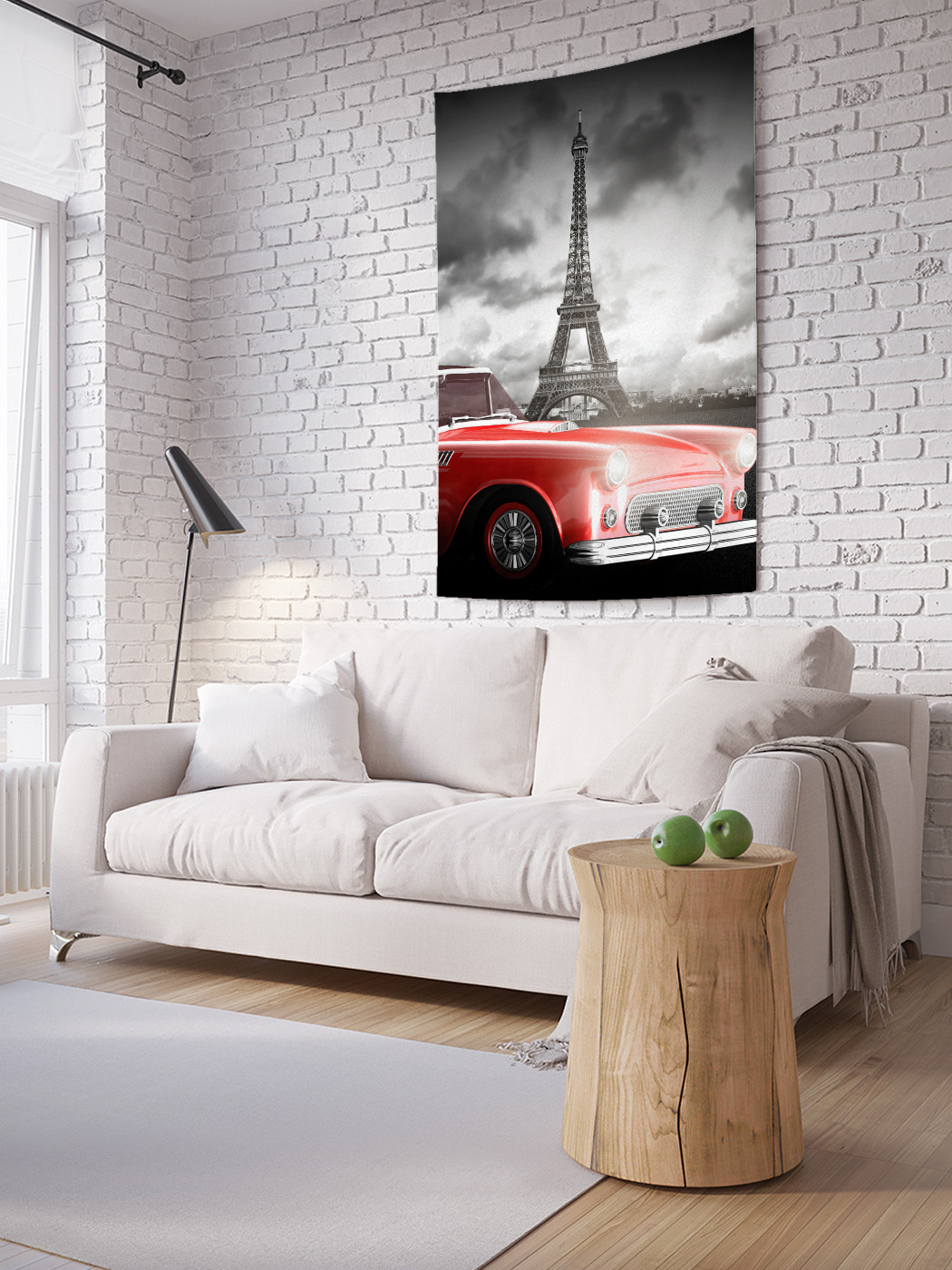 

Вертикальное фотопанно на стену JoyArty Авто перед эйфелевой башней 100x150 см, Авто перед эйфелевой башней
