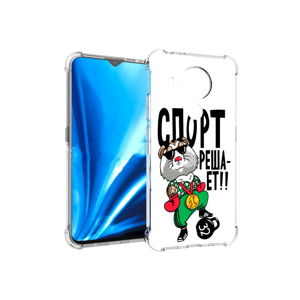 

Чехол MyPads Tocco для Nokia 5.4 Спорт решает (PT156621.100.161), Прозрачный, Tocco