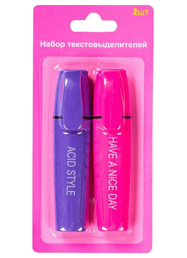

Текстовыделители для бумаги Pop Girl 2 шт, Разноцветный