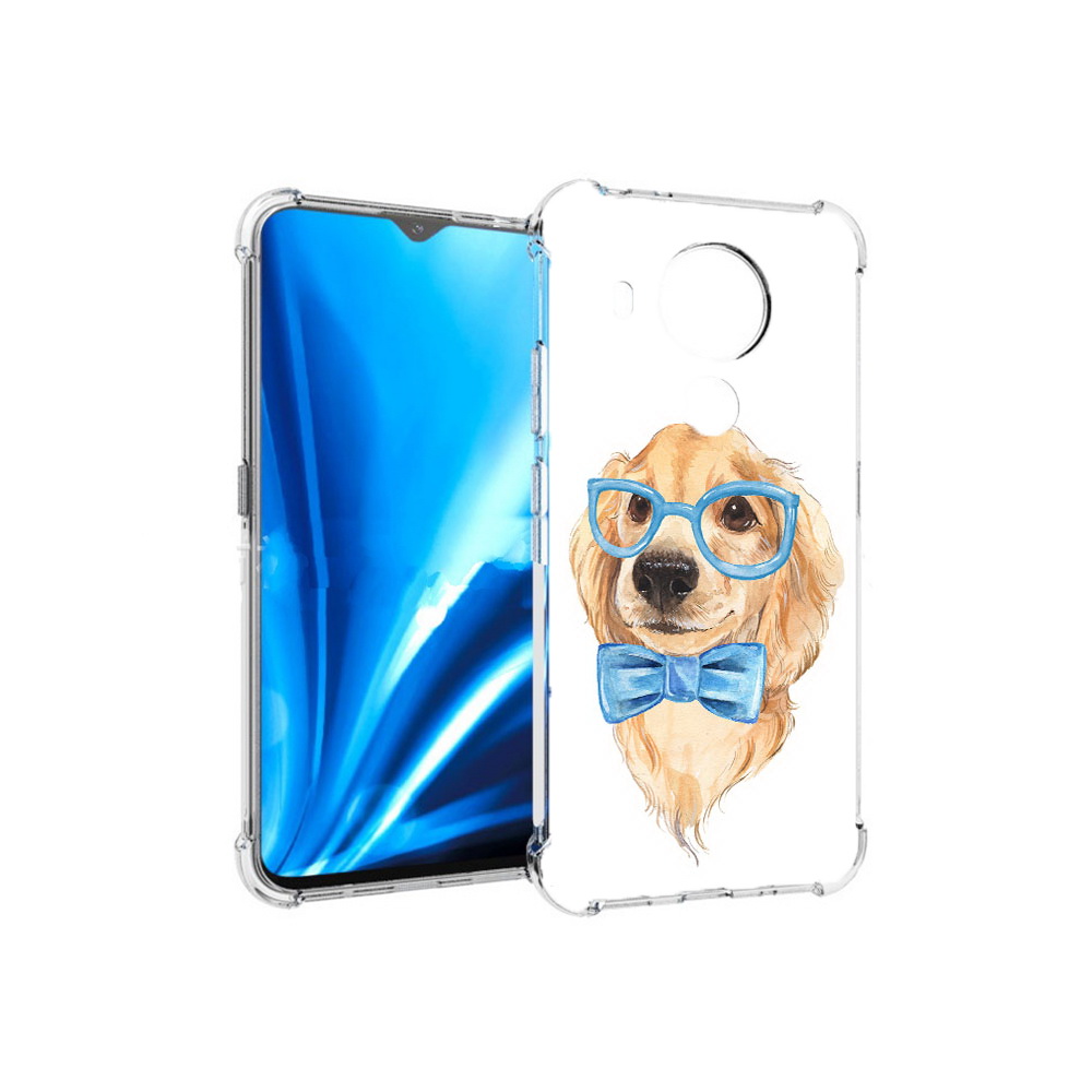 

Чехол MyPads Tocco для Nokia 5.4 Собака интеллигент (PT156621.100.159), Прозрачный, Tocco