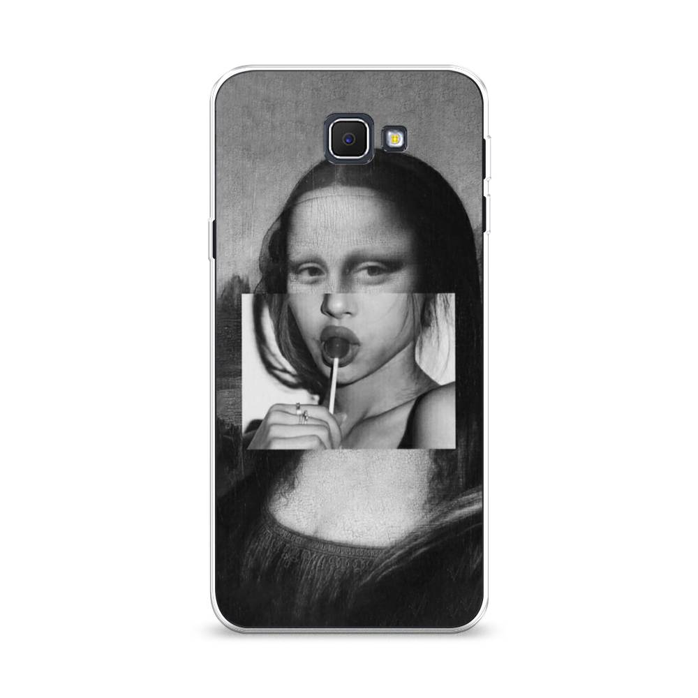 

Чехол Awog на Samsung Galaxy J5 Prime 2016 Mona Lisa sucking lollipop", Серый, 22950-9