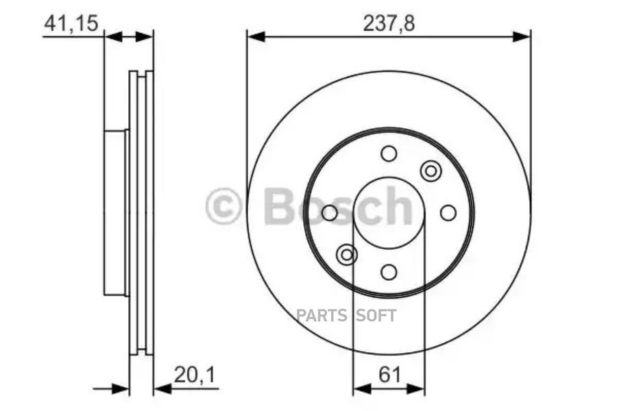 Тормозной диск Bosch 0986479R66