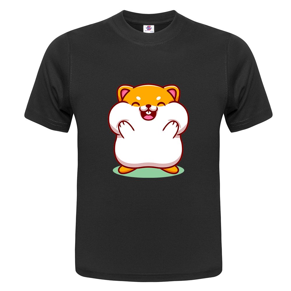 Футболка детская ONEQ с принтом Хомяк 3029810299, черный, 98