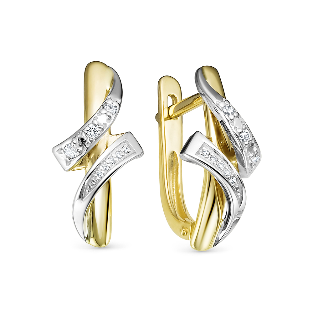 

Серьги из желтого золота с бриллиантом Vesna jewelry 2808-351-00-00, 2808-351-00-00
