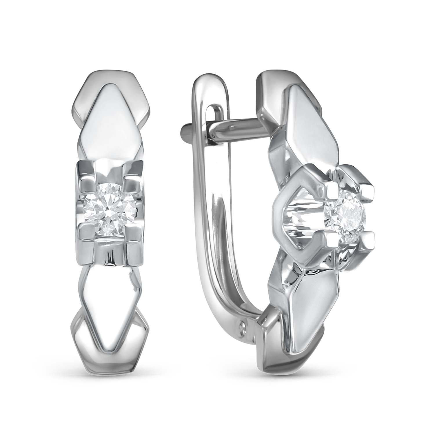 

Серьги из белого золота с бриллиантом Vesna jewelry 2779-251-00-00, 2779-251-00-00