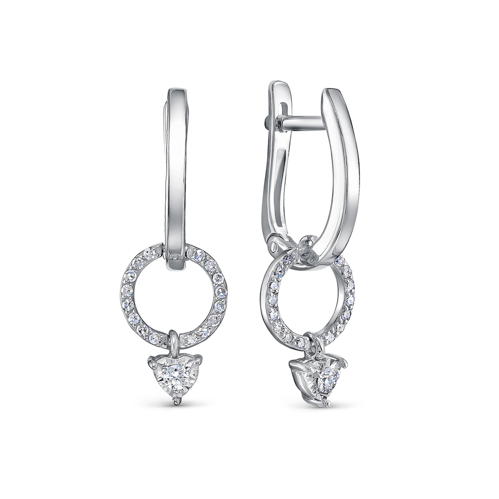 

Серьги из белого золота с бриллиантом Vesna jewelry 22015-259-46-00, 22015-259-46-00