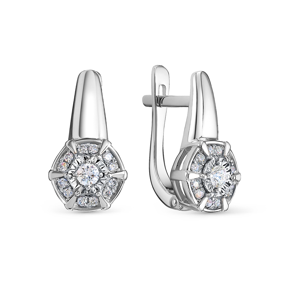 

Серьги из белого золота с бриллиантом Vesna jewelry 21906-259-00-00, 21906-259-00-00