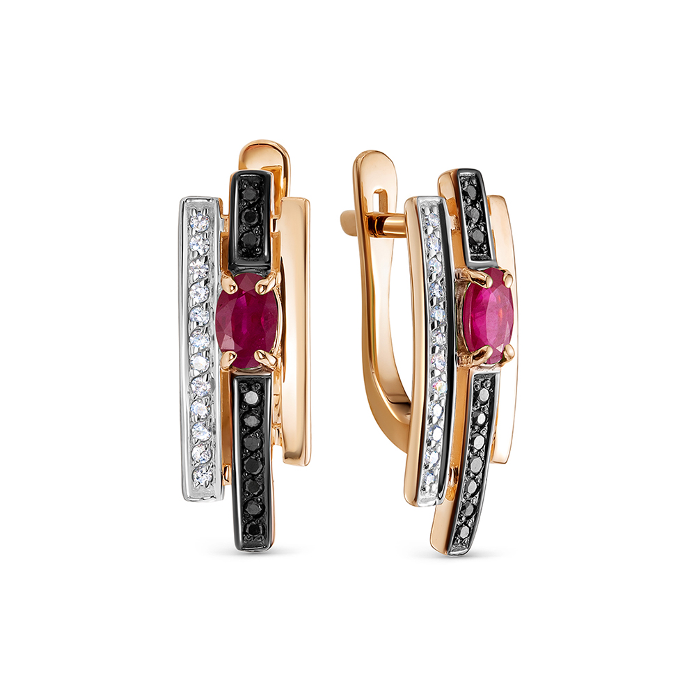 

Серьги из красного золота с рубином и бриллиантом Vesna jewelry 21798-156-295-00, 21798-156-295-00