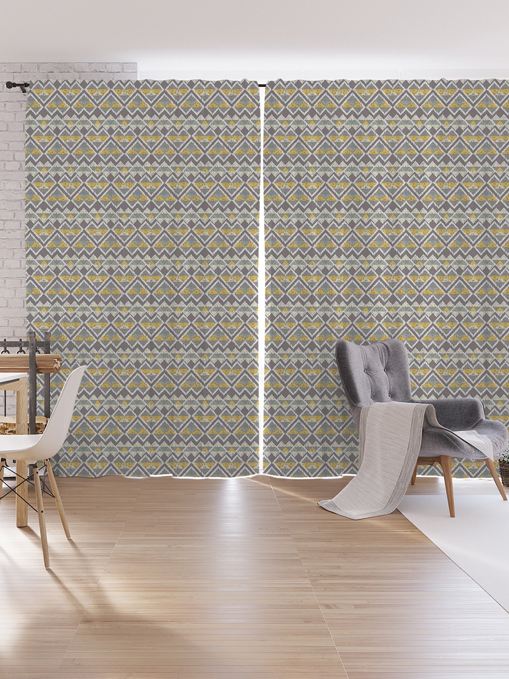 

Шторы под лён JoyArty "Этническая геометрия", серия Oxford DeLux, 340х265 см, Этническая геометрия