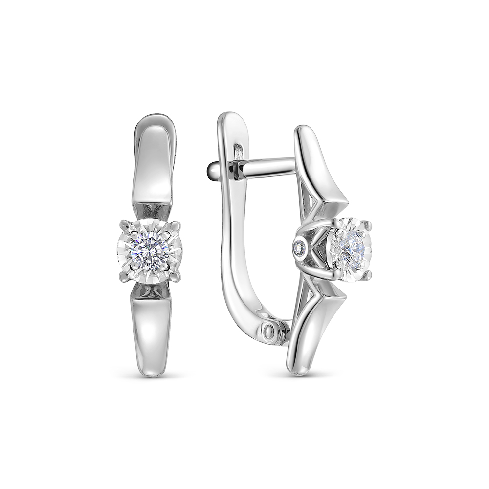 

Серьги из белого золота с бриллиантом Vesna jewelry 21495-259-46-00, 21495-259-46-00