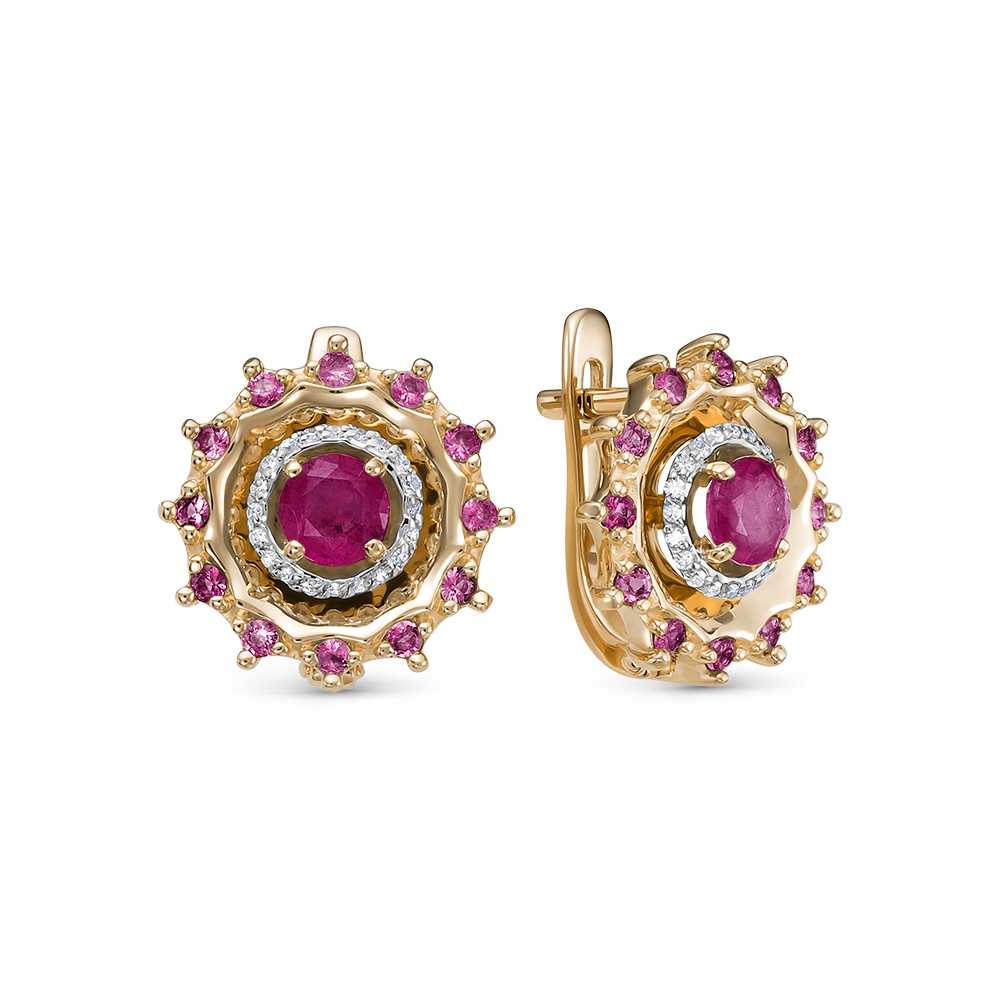 

Серьги из красного золота с рубином и бриллиантом Vesna jewelry 21351-151-15-00, 21351-151-15-00