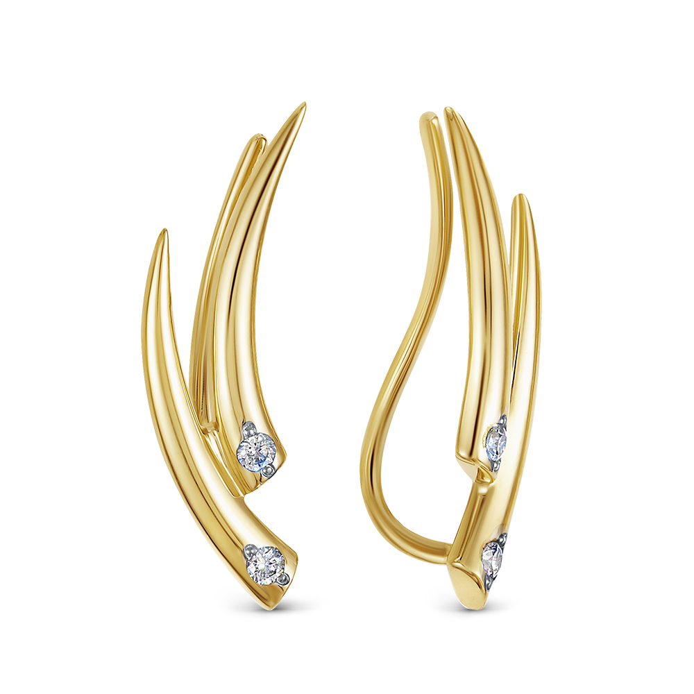 

Серьги из желтого золота с бриллиантом Vesna jewelry 21249-351-00-00, 21249-351-00-00