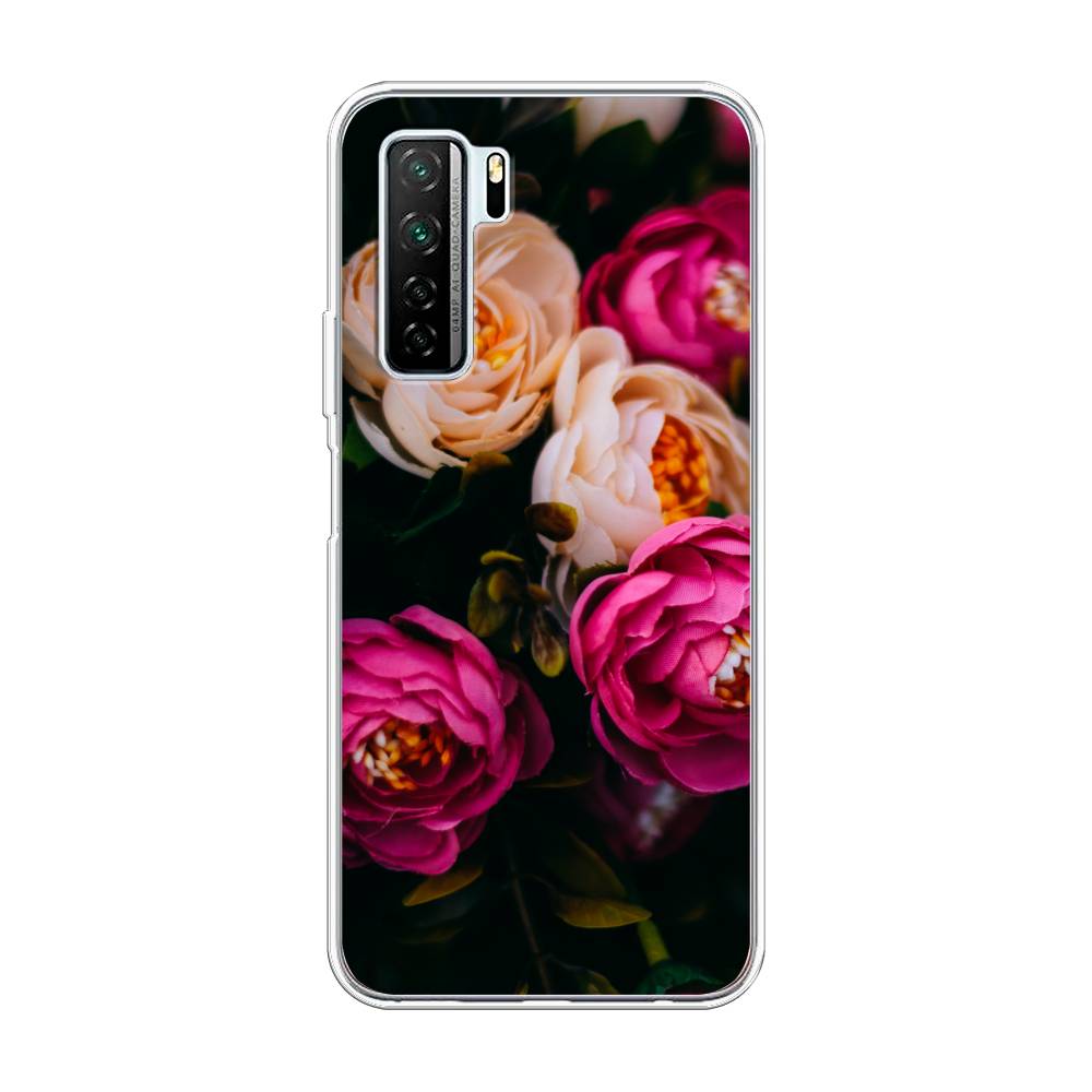 

Чехол Awog на Huawei Nova 7 SE "Розовые пионы на черном", Розовый;черный, 6102950-8
