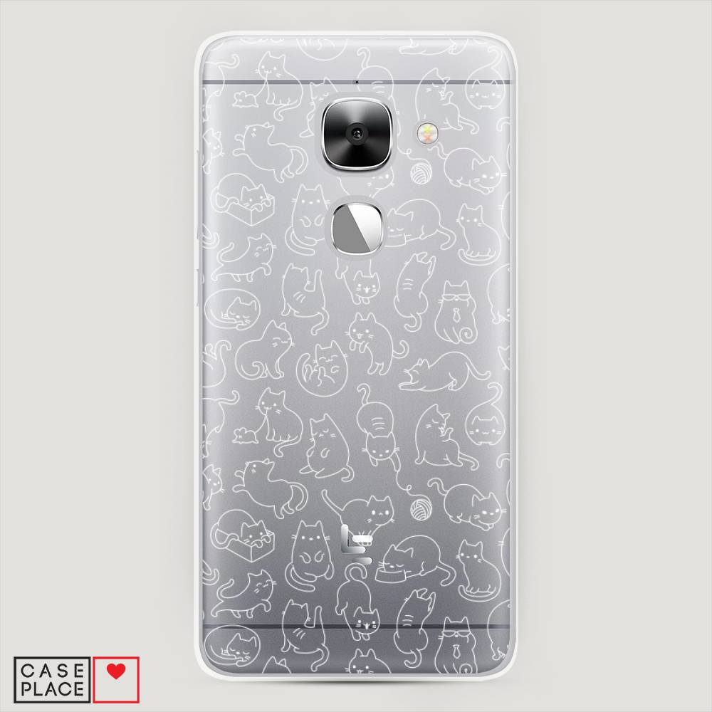 

Чехол Awog на LeEco Le Max 2 / Лееко Ле Макс 2 "Шкодливые котики", Черный;белый;серый, 140250-2