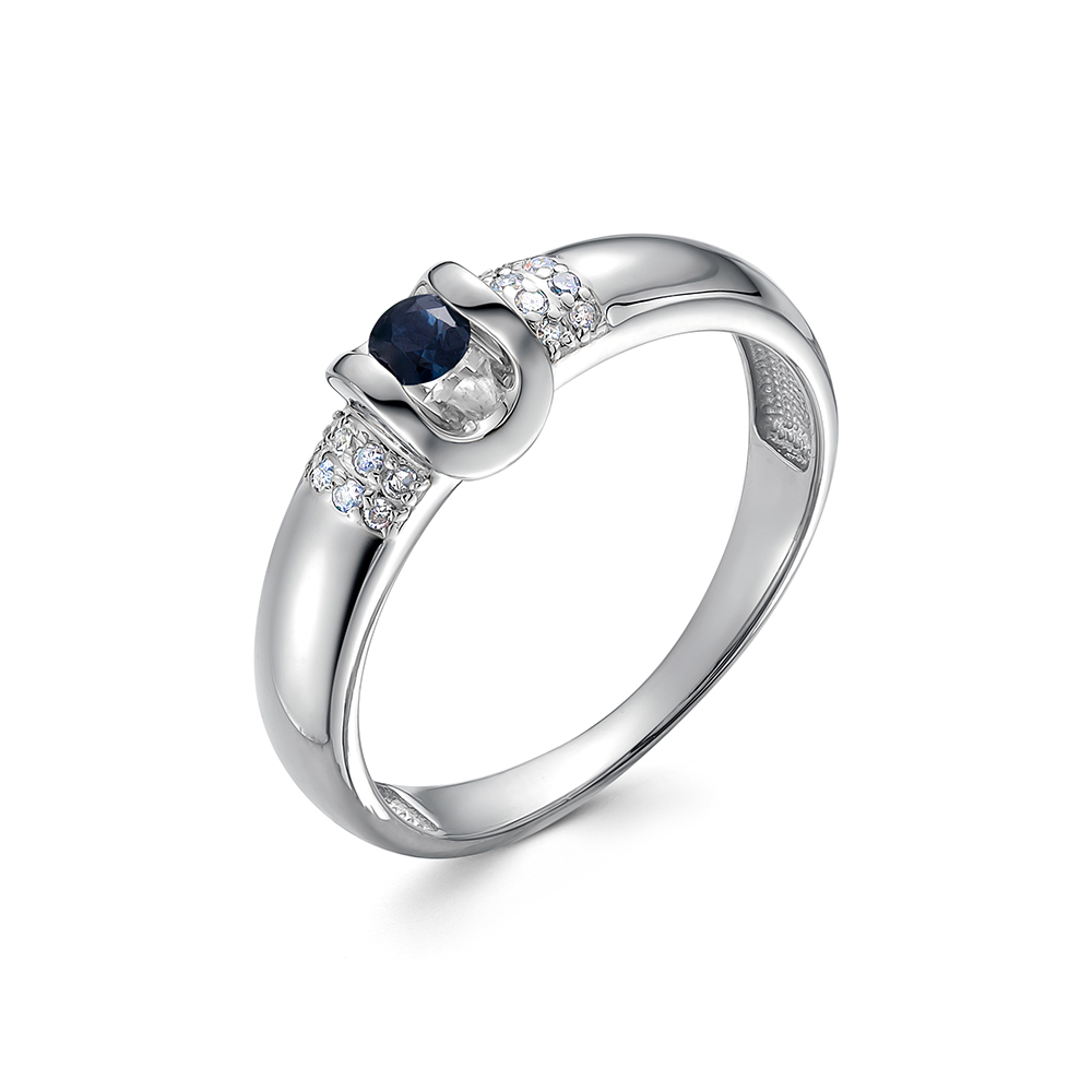 

Кольцо из белого золота с сапфиром и бриллиантом р. 17,5 Vesna jewelry 11771-251-13-00, 11771-251-13-00