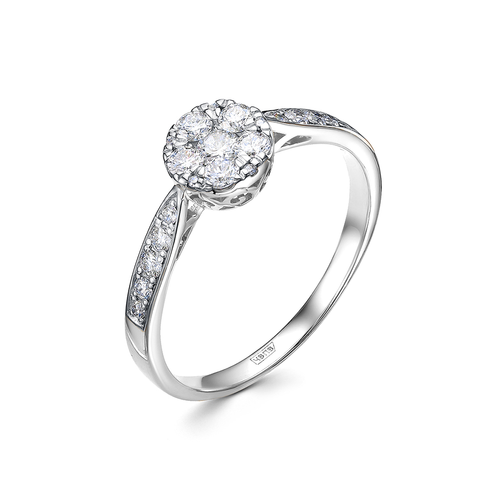 

Кольцо из белого золота с бриллиантом р. 17 Vesna jewelry 11604-251-00-00, 11604-251-00-00