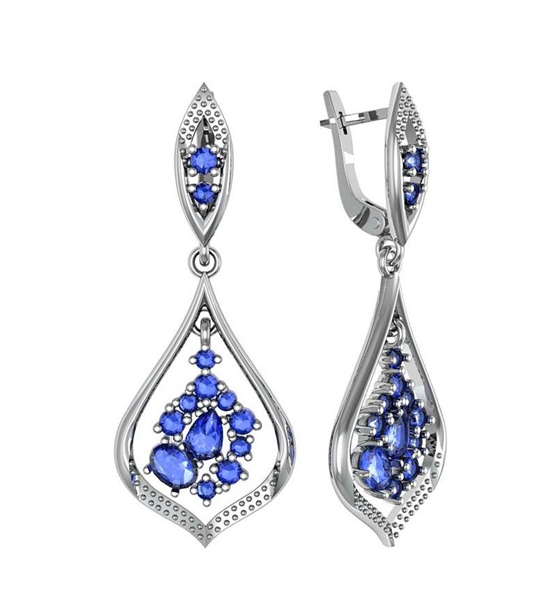 

Серьги из серебра с swarovski ПРИВОЛЖСКИЙ ЮВЕЛИР 361689-FA59NK59, 361689-FA59NK59