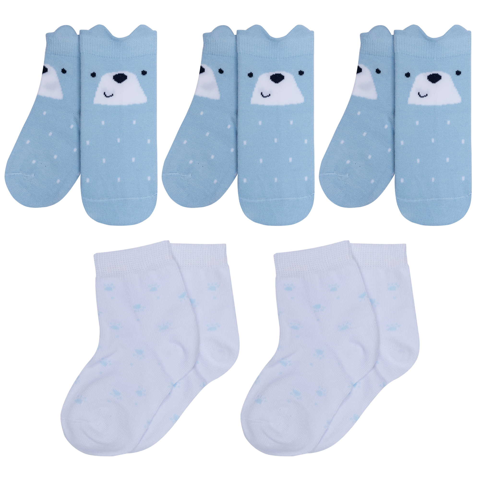 

Носки для девочек Rusocks 5-Д-31360 цв. белый; голубой р. 20-22, 5-Д-31360