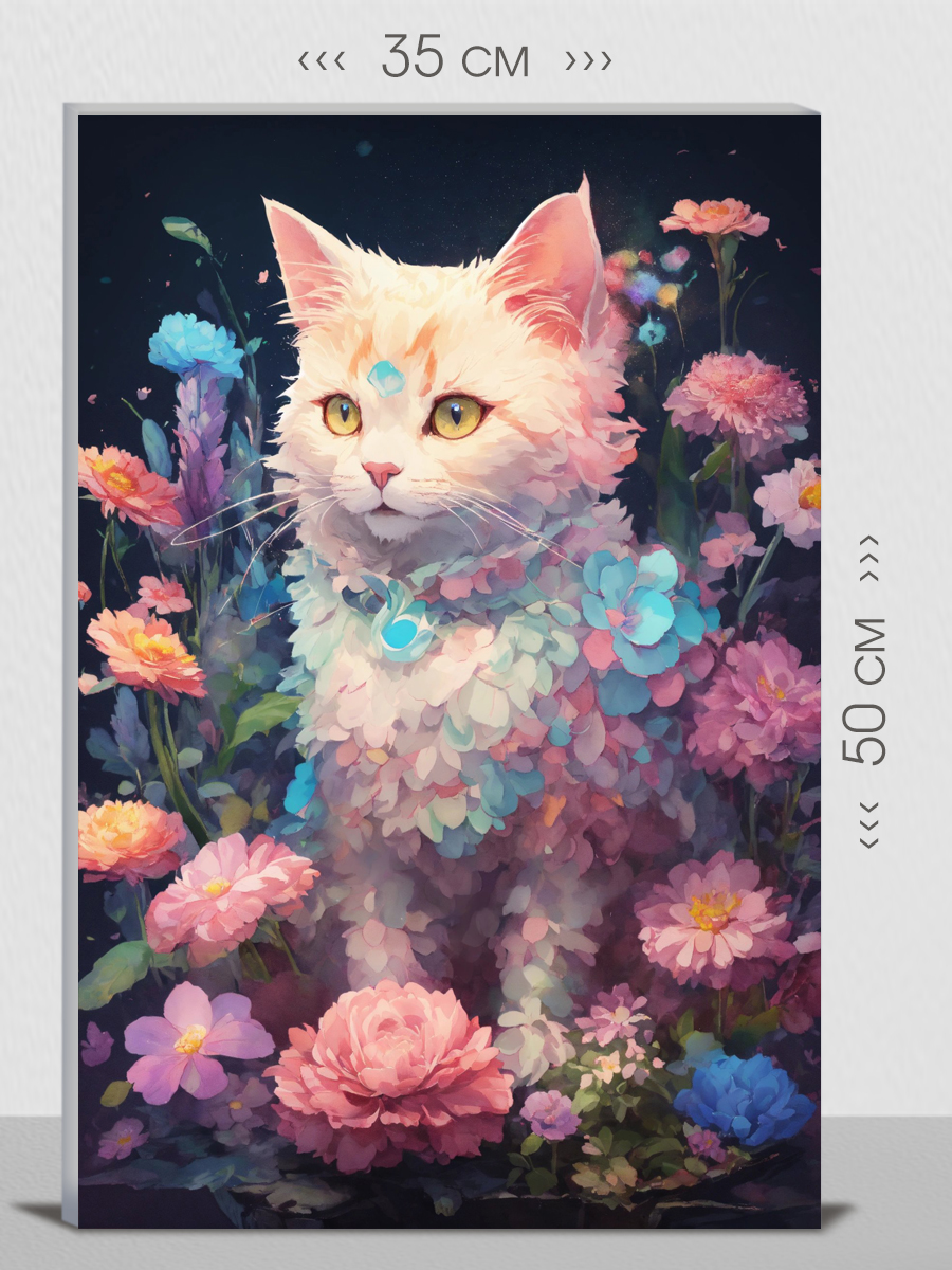 

Картина интерьерная FIRST CLASS IMAGES 35х50 на холсте на стену, кот