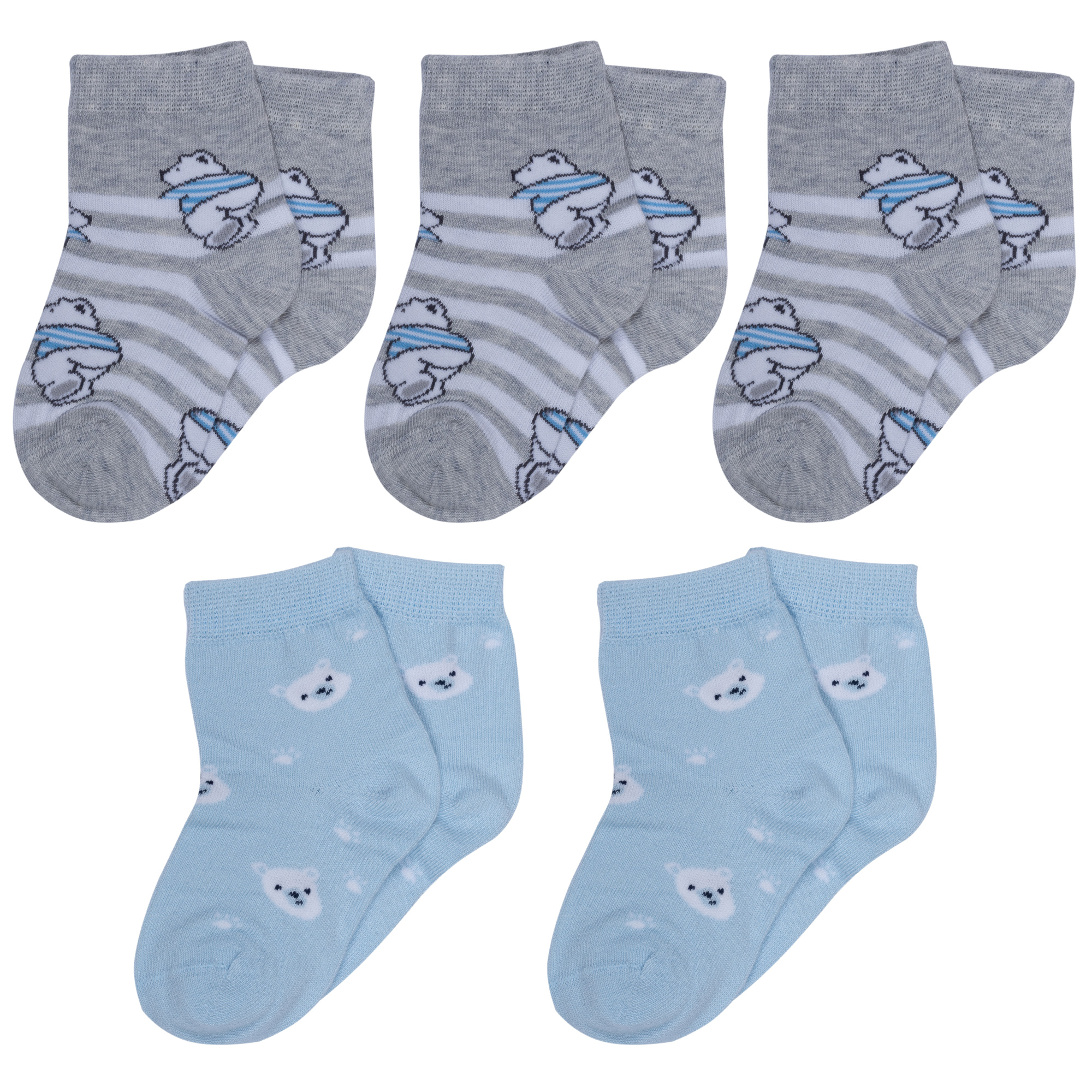

Носки детские Rusocks 5-Д-31360 цв. серый; голубой; белый р. 20-22, 5-Д-31360